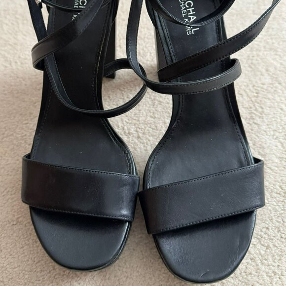 Michael Kors Charlize Crisscross Strappy Black Acorn Platform Sandal Women SZ 7 - Picture 14 of 14